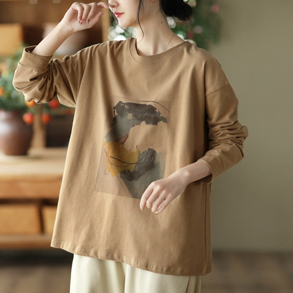 Vintage long sleeve casual t-shirt