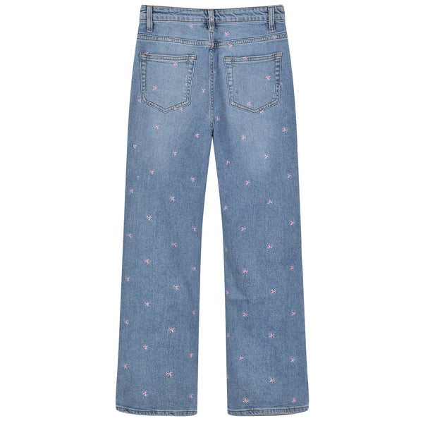 Year-round high waisted dot jean pants for women