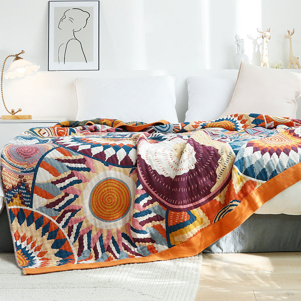 Brief bohemia 100% cotton queen throw blankets sofa throw boho decors