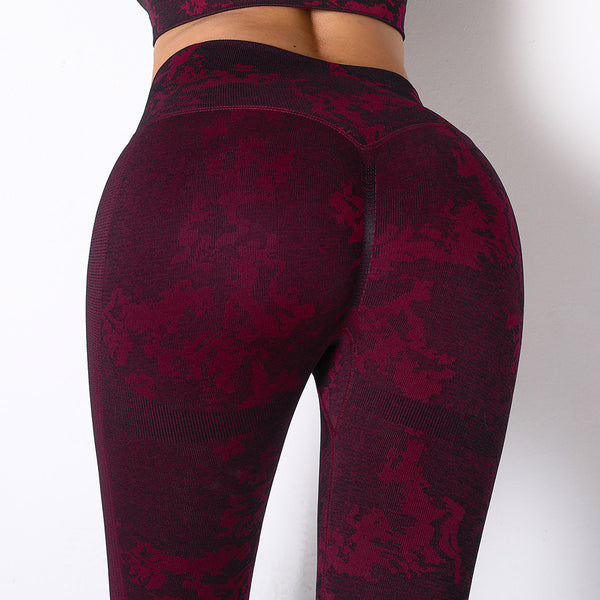 Print patchwork active pants