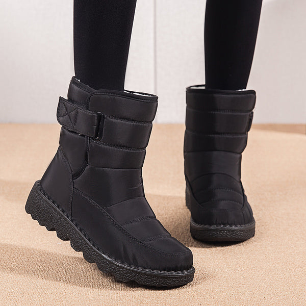 Solid waterproof ankle boots