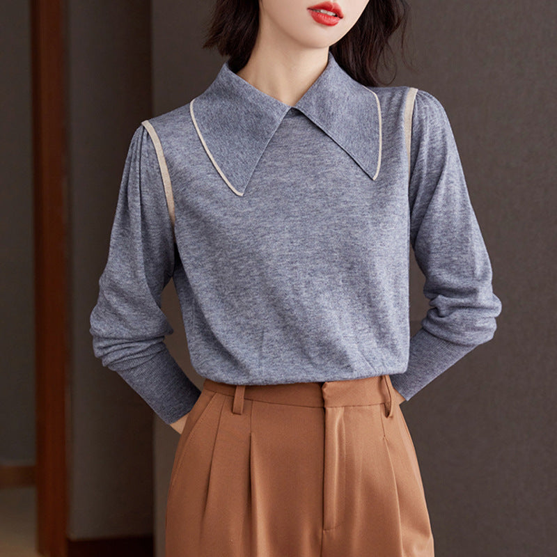 Women's long sleeve casual knit top