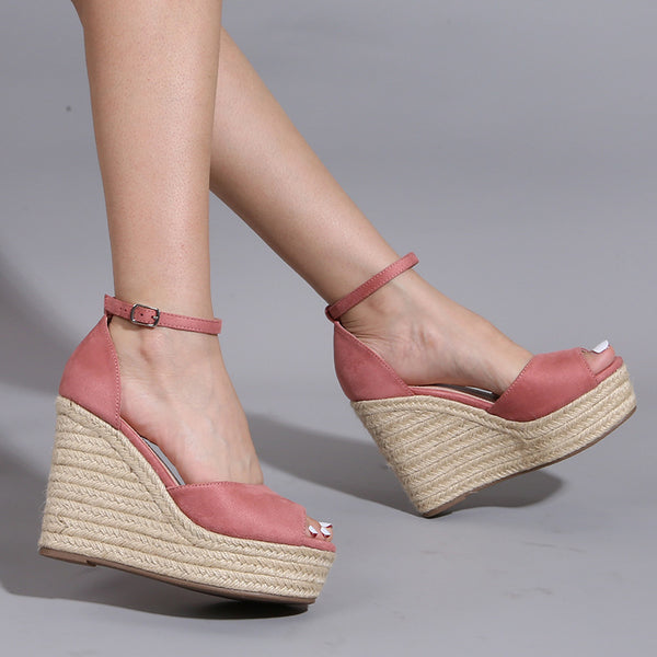 Women peep toe wedge sandals