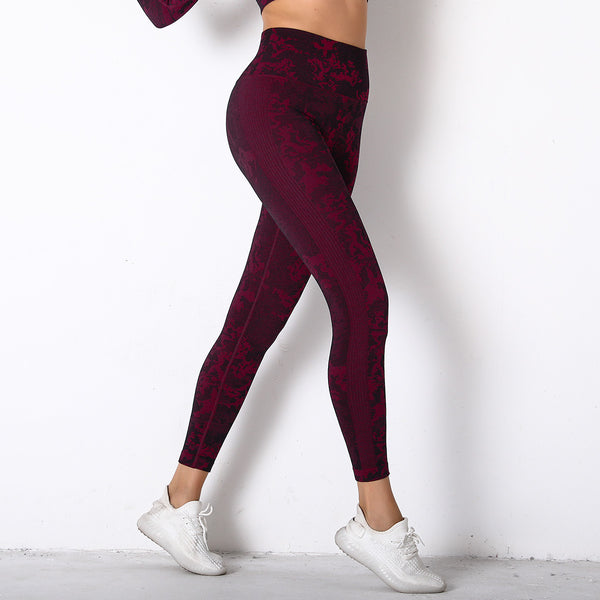 Print patchwork active pants