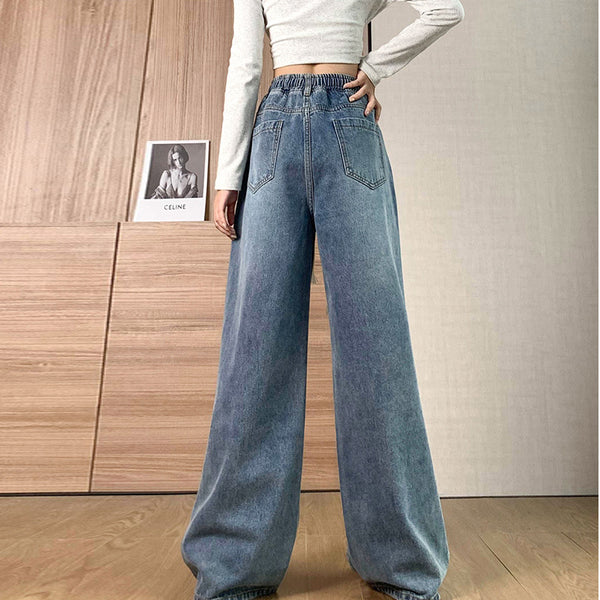 \Women's high waist wide leg jeans