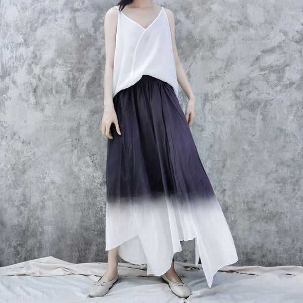 Women casual linen skirts