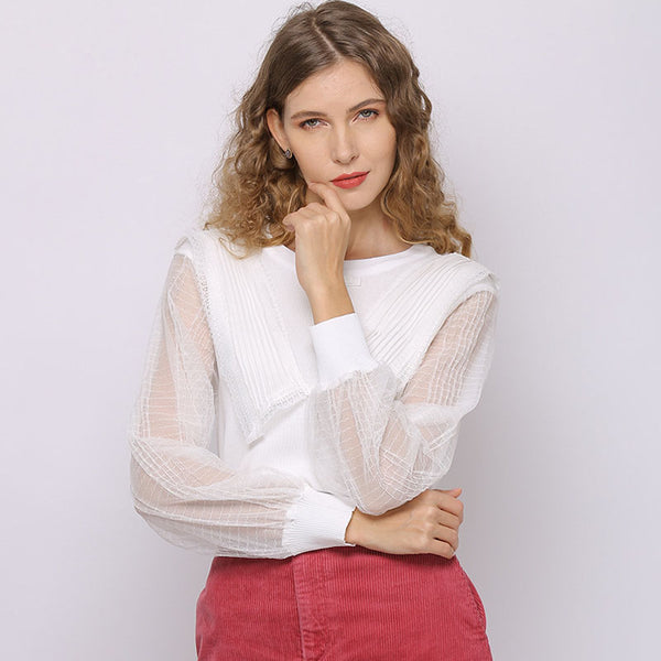 Soft transparent knitted thin blouses