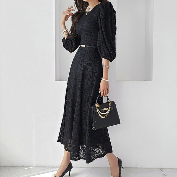 Women elegant lace maxi dresses