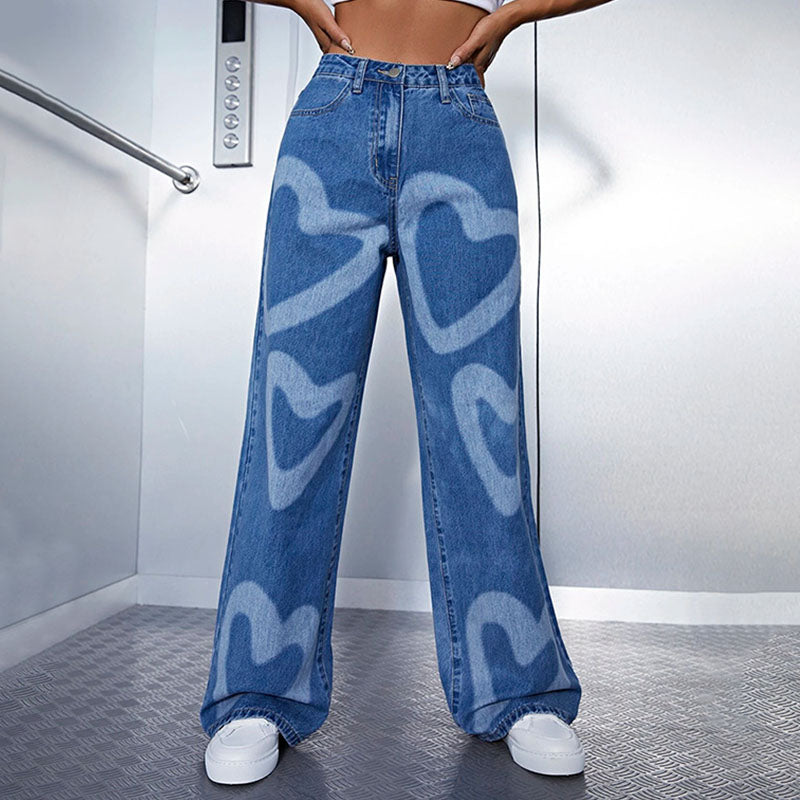 Hihg waist wide leg jeans