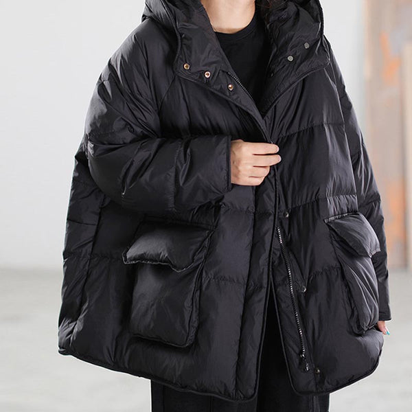 Women's winter hooded short down coat
