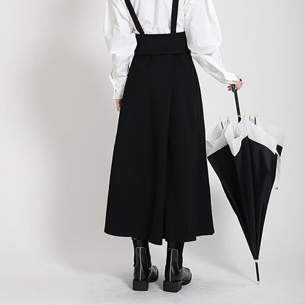 Stylish solid high waist a-line skirts