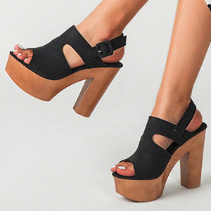 Sexy open toe platform open toe chunky heels sandals