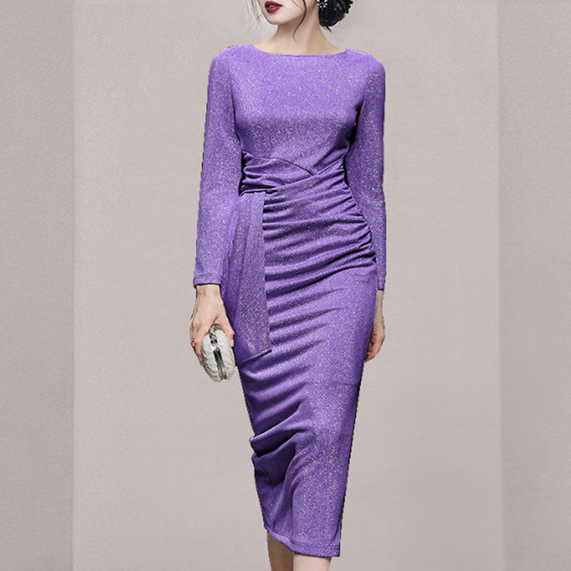Fashion pullover long sleeve sheath dresses