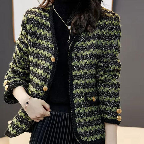 Elegant tweed long sleeve jackets