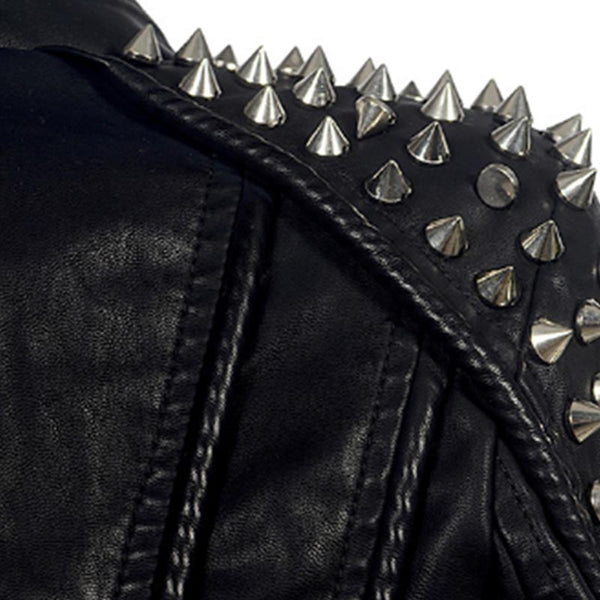 Rivet moto biker faux leather jackets
