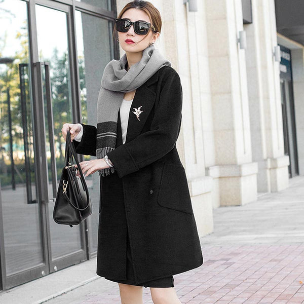 Classic woolen peacoats with pockets