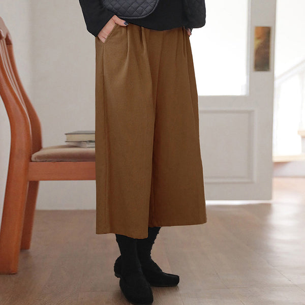 Elastic waist boxy baggy pants for women