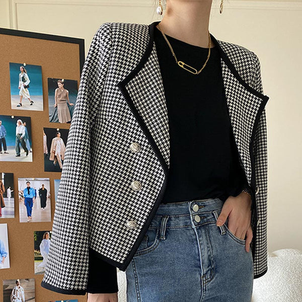 Women's double breasted short jacket