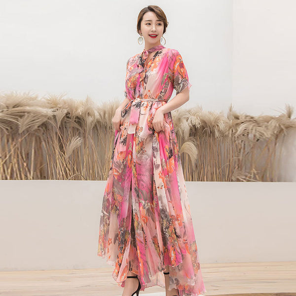 Still in paradise  floral print maxi dress