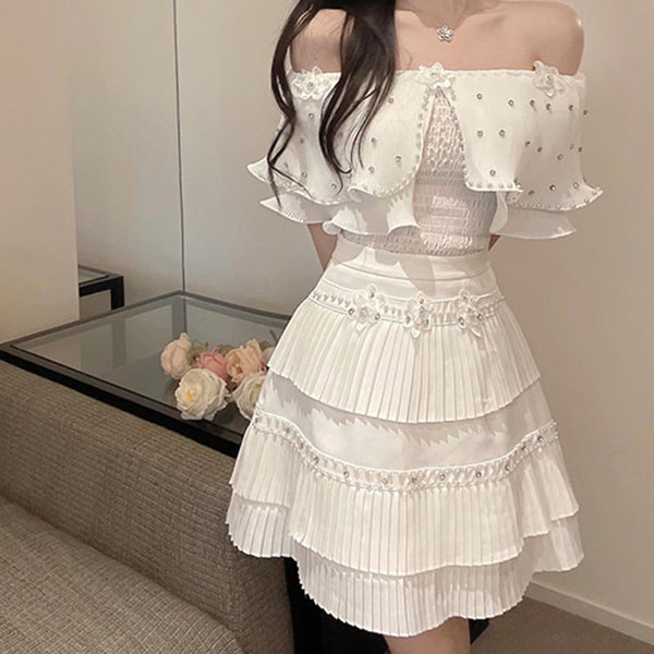 Cute off shoulder mini dresses