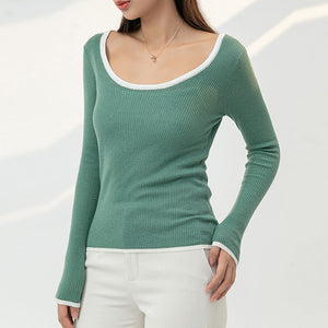 Crew neck long sleeve pullover sweaters