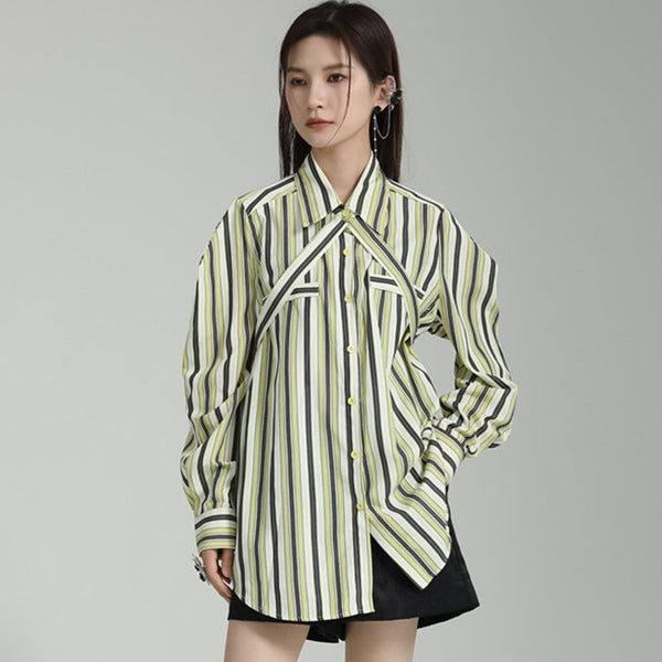 Women's long sleeve stripe casual blouse
